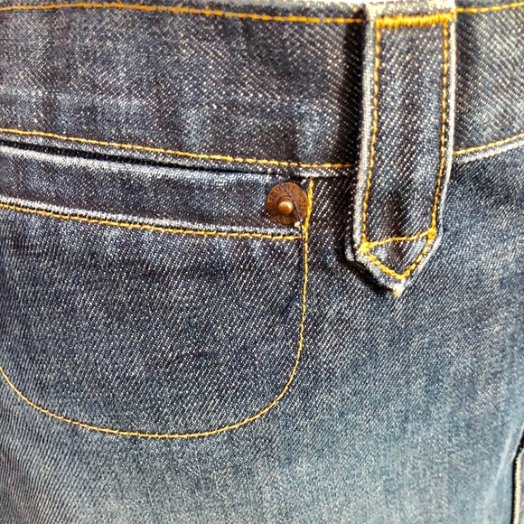 Abercrombie & Fitch Vintage Look Denim Skirt Sz 2 - Picture 4 of 8